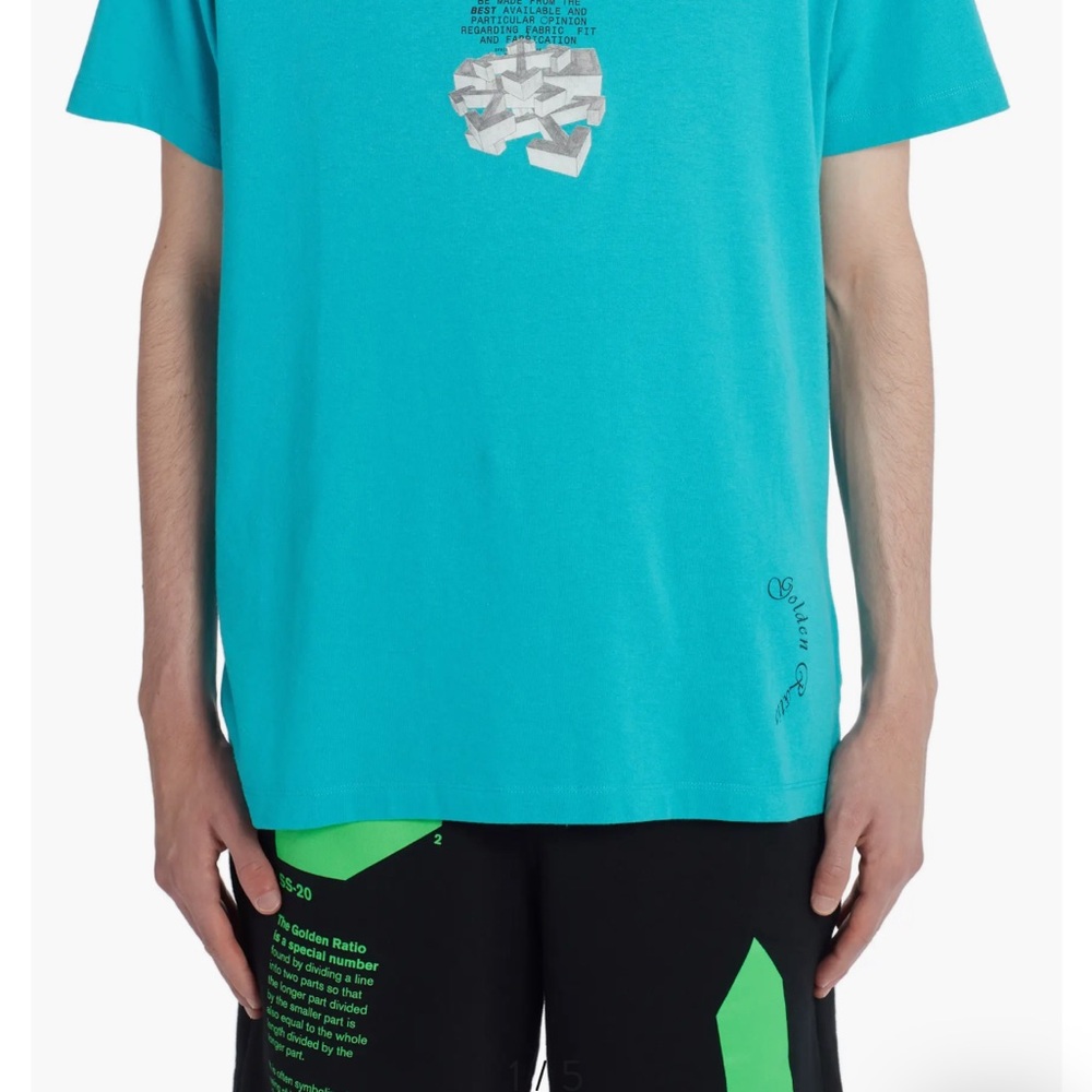Off-White Arrows Graphic Short Sleeve Slim T-Shirt - Teal - XXL